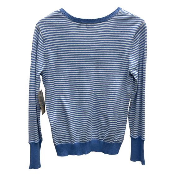 Izod Blue and White All Cotton V-Neckline Knit Top Women’s Size Medium - Picture 9 of 10